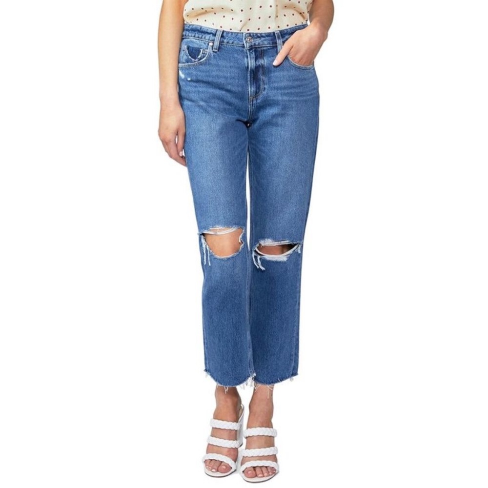 Paige Noella Sledge Medium Wash Destructed Jeans